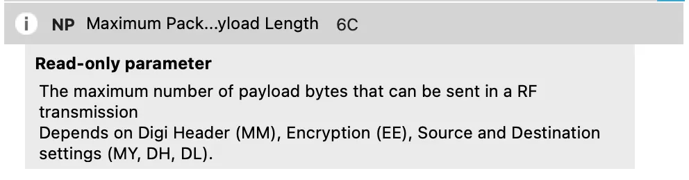 Xbee Maximum Packet Payload Length