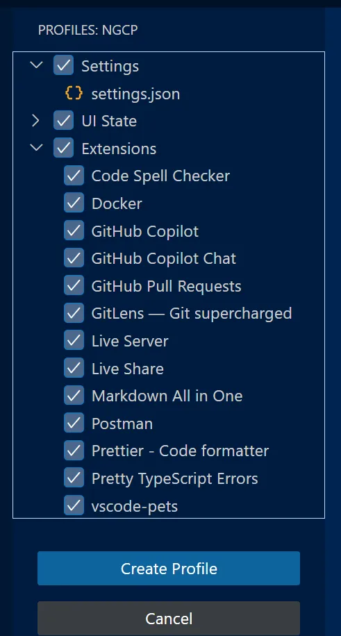 Profile Contents